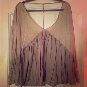 Flowing Cream long sleeve top